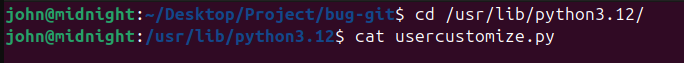 usercustomize issue